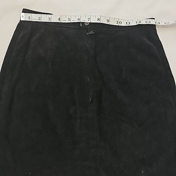 Outerwear by Phoenix | Vintage Genuine Cow Split Leather Pencil Skirt small - Picture 3 of 6